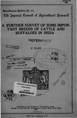 Tant Breeds of Cattle and Buffaloes in India