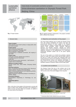 Urine Diversion Sanitation in Olympic Forest Park Beijing, China