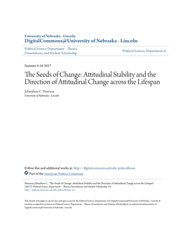 The Seeds of Change: Attitudinal Stability and the Direction Of