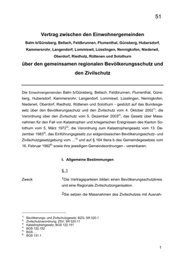 Vertrag Zwischen Den Einwohnergemeinden