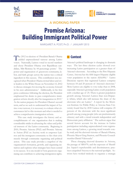 Promise Arizona: Building Immigrant Political Power