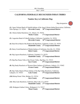 California Federally Recognized Indian Tribes