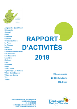 Rapport D'activites 2018