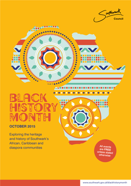 Black History Month October 2015