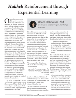 Hakhel: Reinforcement Through Experiential Learning