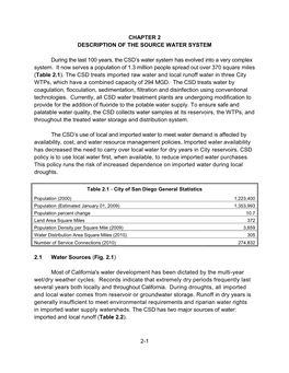 Chapter 2: Description of Source Water System