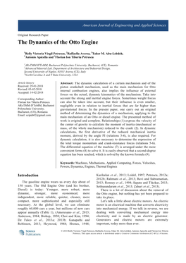 The Dynamics of the Otto Engine