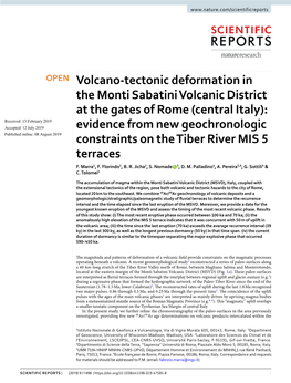 Volcano-Tectonic Deformation in the Monti Sabatini