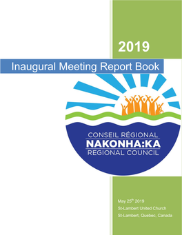 Inaugural Meeting Report Book