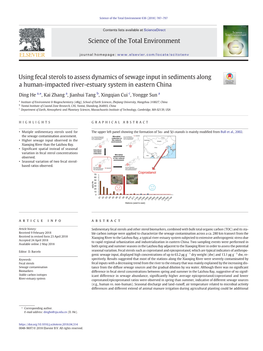 Using Fecal Sterols to Assess Dynamics of Sewage Input in Sediments Along a Human-Impacted River-Estuary System in Eastern China