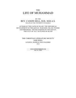 The Life of Muhammad