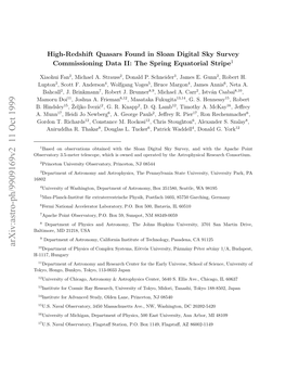 High-Redshift Quasars Found in Sloan Digital Sky Survey Commissioning Data II: the Spring Equatorial Stripe