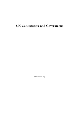 UK Constitution and Government