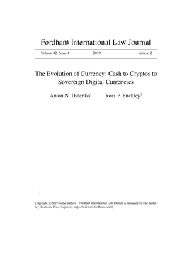 The Evolution of Currency: Cash to Cryptos to Sovereign Digital Currencies