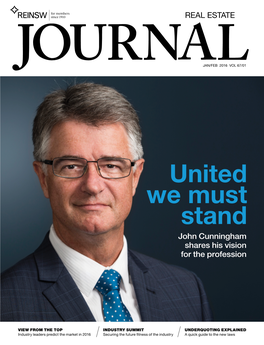 United We Must Stand John Cunningham Shares His Vision for the Profession