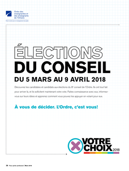 Du 5 Mars Au 9 Avril 2018