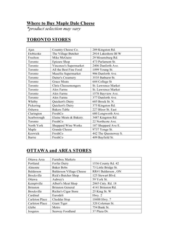 Where to Buy Maple Dale Cheese *Product Selection May Vary
