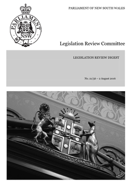 Legislation Review Digest No.10 of 2016