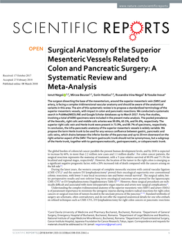 Surgical Anatomy of the Superior Mesenteric Vessels