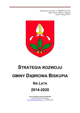Strategia Rozwoju Gminy Dąbrowa Biskupia