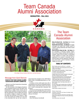 Team Canada Alumni Association Newsletter – FALL 2011