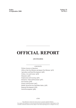 Official Report