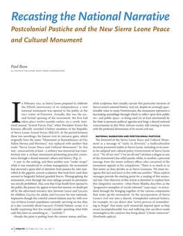 Recasting the National Narrative: Postcolonial Pastiche and the New