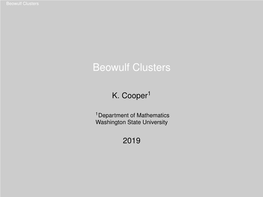 Beowulf Clusters