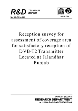 Reception Survey Report of DTT, Jallandhar