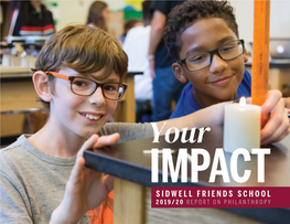 Sidwell Friends School 2019/20 Report on Philanthropy Sidwell Friends School