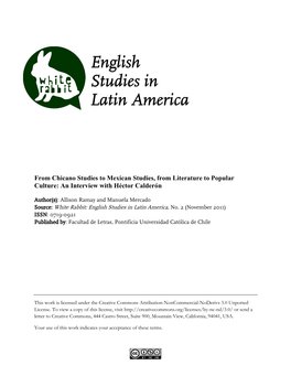 English Studies in Latin America