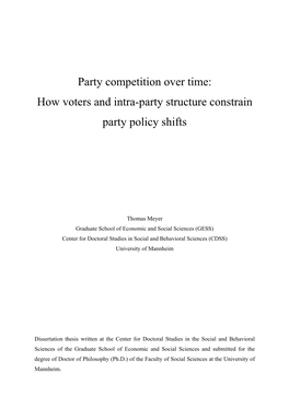 How Voters and Intra-Party Structure Constrain Party Policy Shifts