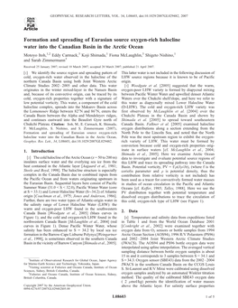 Formation and Spreading of Eurasian Source Oxygen-Rich Halocline Water