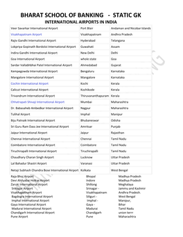 INTERNATIONAL AIRPORTS in INDIA Veer Savarkar International Airport Port Blair Andaman and Nicobar Islands