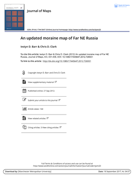 An Updated Moraine Map of Far NE Russia