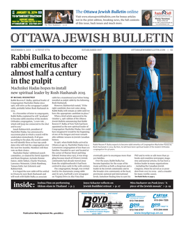 Ottawa Jewish Bulletin Online – 1St OPTIONS REALTY LTD