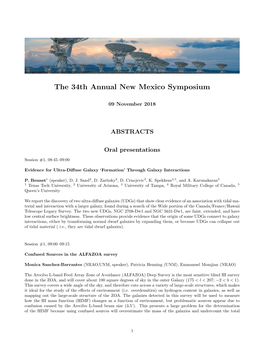 The 34Th Annual New Mexico Symposium