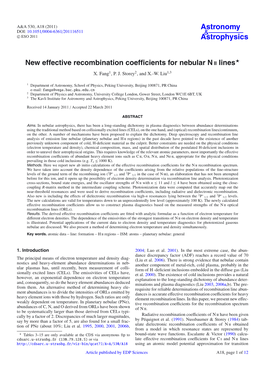 New Effective Recombination Coefficients for Nebular N Ii Lines⋆