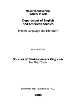 Department of English and American Studies English