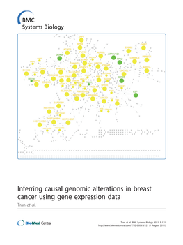 Inferring Causal Genomic Alterations in Breast Cancer Using Gene Expression Data Tran Et Al