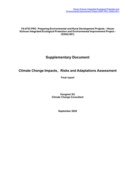 Climate Adaptation Impacts, Risks, And