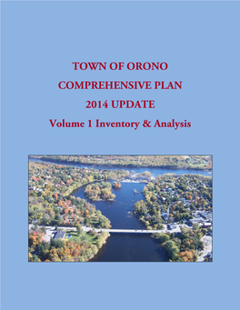 TOWN of ORONO COMPREHENSIVE PLAN 2014 UPDATE Volume 1 Inventory & Analysis