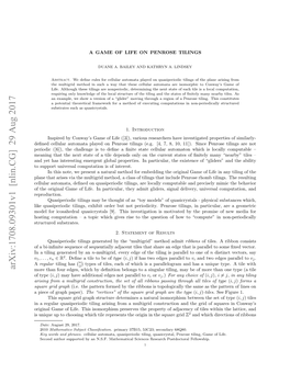 Arxiv:1708.09301V1 [Nlin.CG] 29 Aug 2017