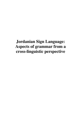 Jordanian Sign Language