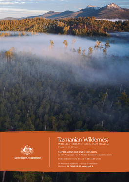 Tasmanian Wilderness WORLD HERITAGE AREA (AUSTRALIA) Property ID 181Bis