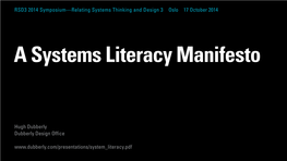 Systems Literacy Is Enriched With