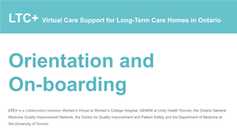 LTC+ Virtual Care Support for Long-Term Care Homes in Ontario