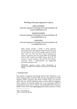 Working with Open Argument Corpora