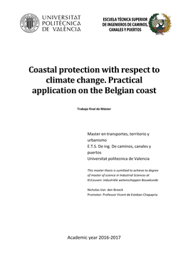 Coastal Protection with Respect to Climate Change and a Practical