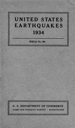 United States Earthquakes 1934